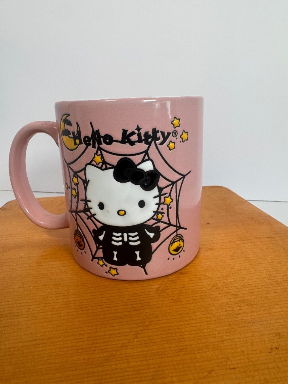 Sanrio Halloween pink hello kitty skeleton ceramic mug
